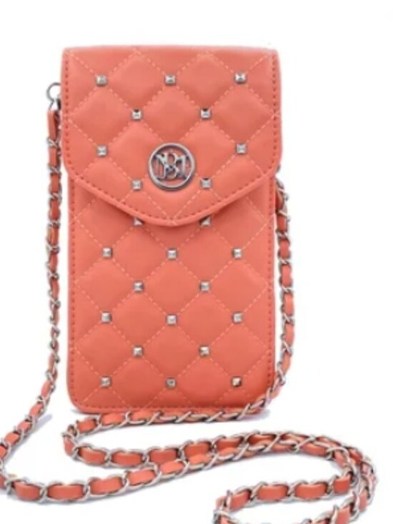 Badgley Mischka Handbags - Badgley Mischka Pearl Coral Phone Case Crossbody